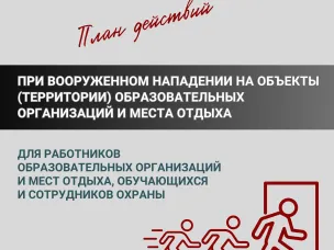 Информационные карточки о действиях при вооруженном нападении на объект (территорию) образовательной организации и места отдых